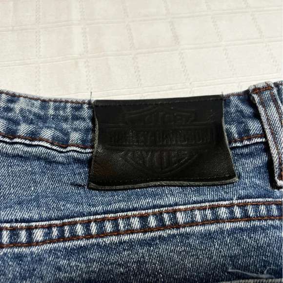 Vintage Y2K Harley Davidson Bootcut Biker Jeans Women's Size 12 - Picture 9 of 13